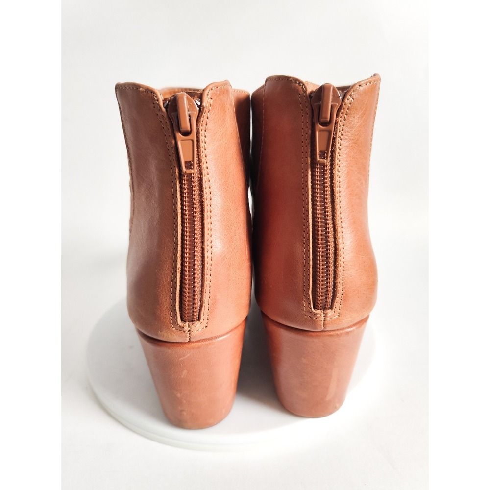 Chocolate Blue Women’s Tan Wedge Peep-Toe Ankle Booties - Picture 4 of 10
